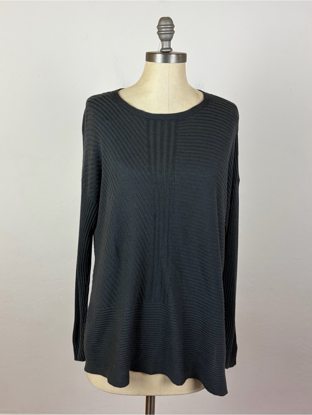 Eileen Fisher Ribbed Silk/Cashmere Sweater
